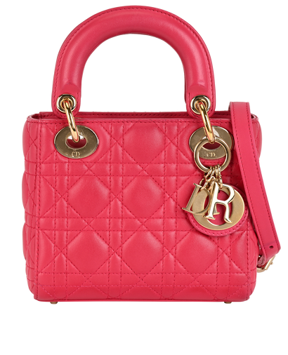 Lady Dior Mini, &pound;2,600, Handbags, Pink, Leather, Front view